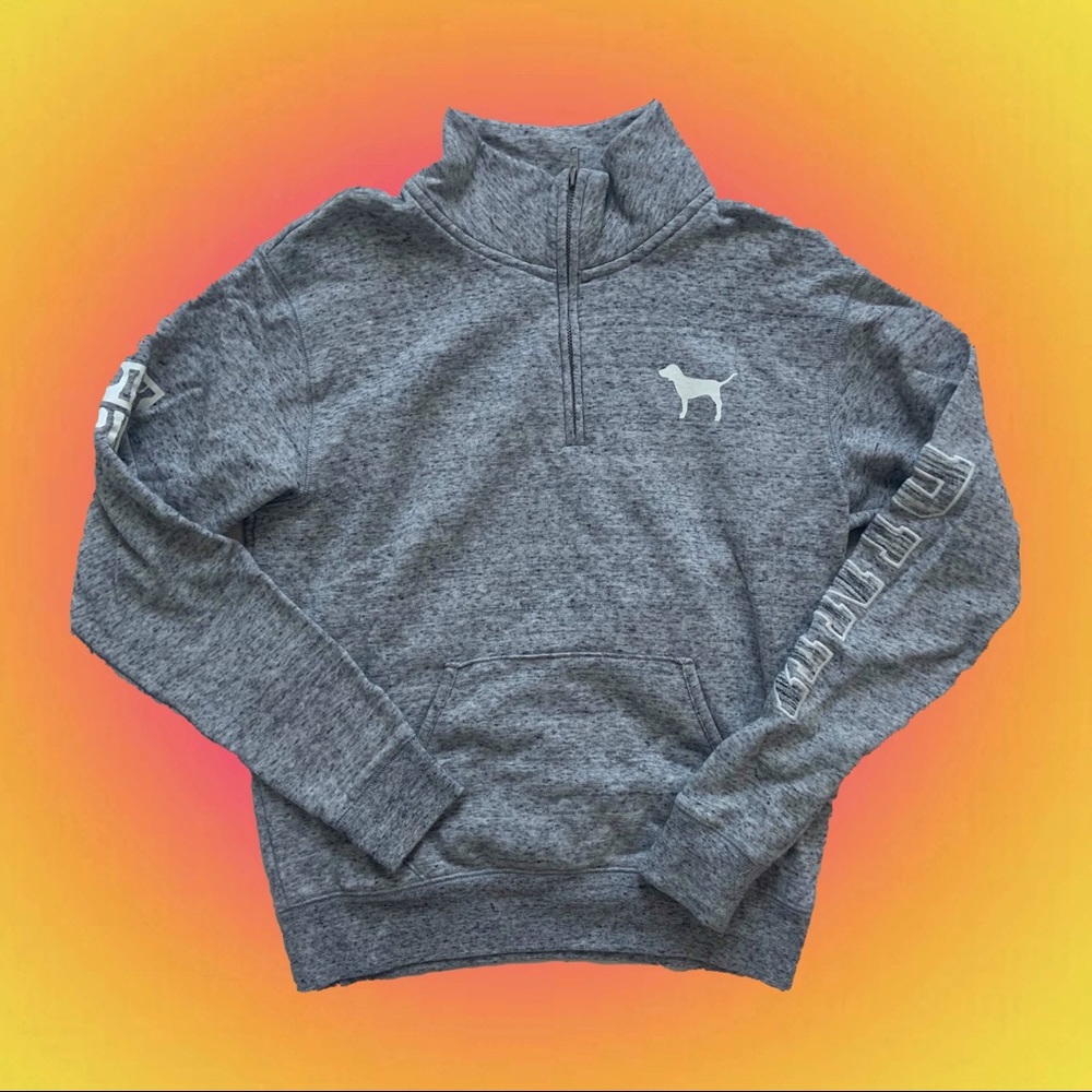 Victoria Secret PINK Grey Quarter Zip